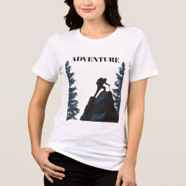 Camiseta Triblenda Aventura al aire libre Silueta de excursionista y 