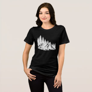 Camiseta Triblenda Aventura de Camping en la Montaña Naturaleza