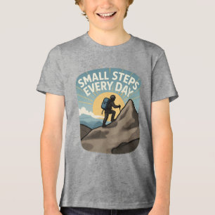 Camiseta Triblenda Aventura de senderismo en la montaña con pequeños