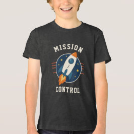 Camiseta Triblenda Aventura Espacial Cohete de Control de Misión