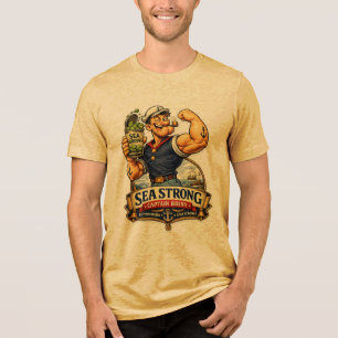 Camiseta Triblenda Aventura marítima vintage del capitán Briny para h