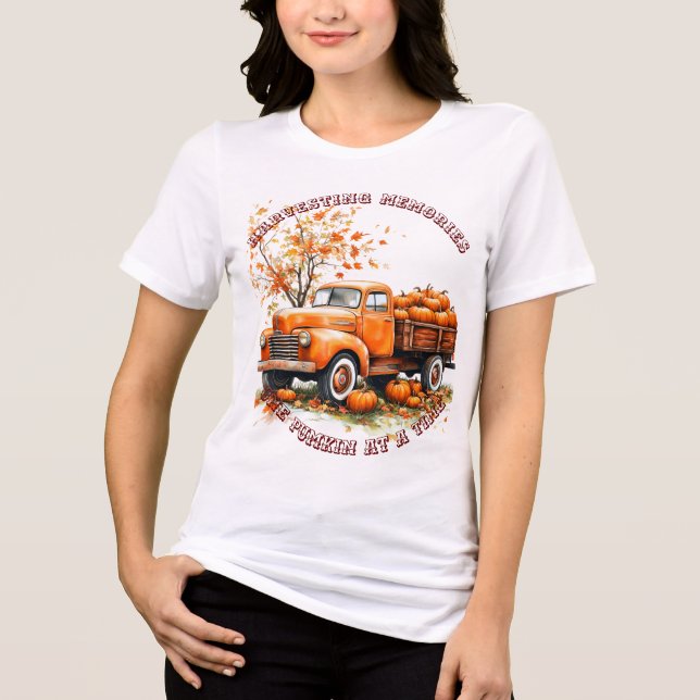 Camiseta Triblenda Aventuras de parche de calabaza - Camiones y calab (Anverso)