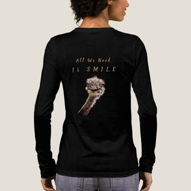 Camiseta Triblenda Avestruz Divertida (Reverso )