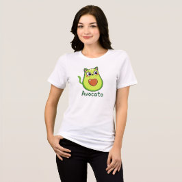 Camiseta Triblenda Avocato – Diseño Híbrido de Gato y Aguacate Lindo