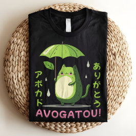 Camiseta Triblenda Avogatou Arigato Aguacado Pun Cute Japonés