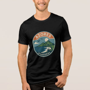 Camiseta Triblenda Azores Portugal Vintage Travel Patch Tee