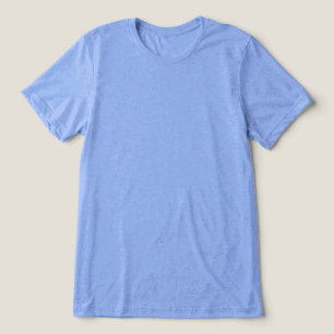 Camiseta Triblenda Azul Claro Liso Sin Nada en la Parte delantera