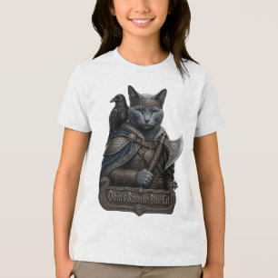 Camiseta Triblenda Azul Ruso Gato Noble Odin