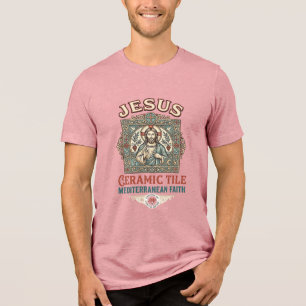 Camiseta Triblenda Azulejo de Jesús Mediterráneo Fe Azulejo de Jesús