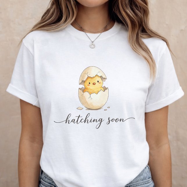 Camiseta Triblenda Baby Announcement Cute Chick Pregnancy Reveal (Subido por el creador)
