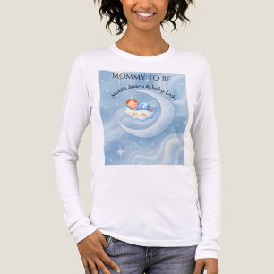 Camiseta Triblenda Baby Boy Shower Invitan a la Moonlight Stars Water