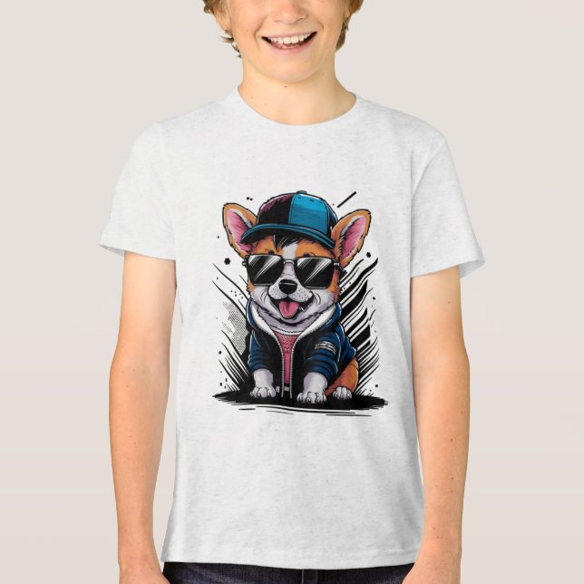 Camiseta Triblenda Baby Corgi (Anverso)