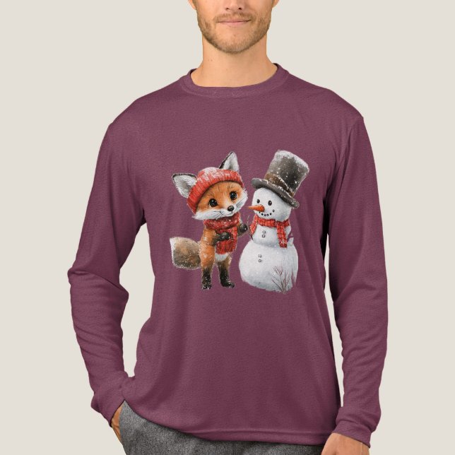 Camiseta Triblenda Baby Fox y Snowman (Anverso)