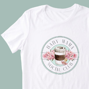 Camiseta Triblenda Baby Mama Social Club Aqua y Pink