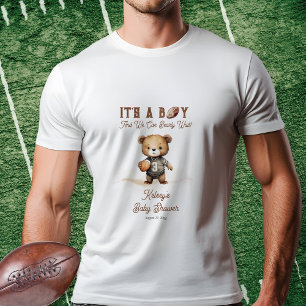 Camiseta Triblenda Baby Shower de Fútbol americano Bearly Wait