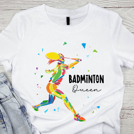 Camiseta Triblenda Badminton Queen Abstract Athlete Colorful Sports