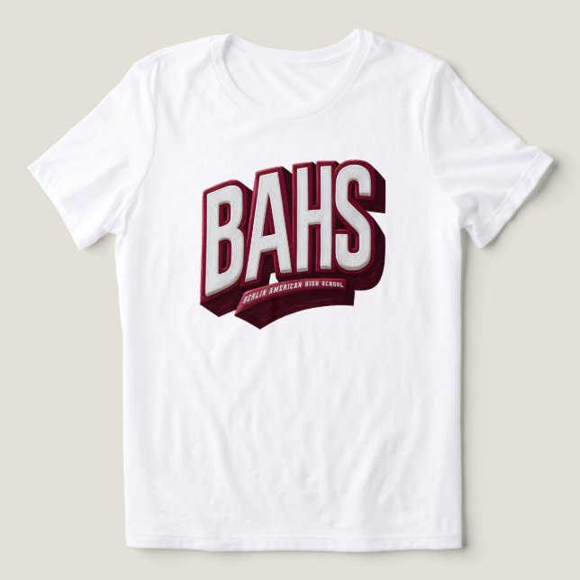 Camiseta Triblenda BAHS - Escuela Secundaria Americana de Berlín (Diseño delantero )