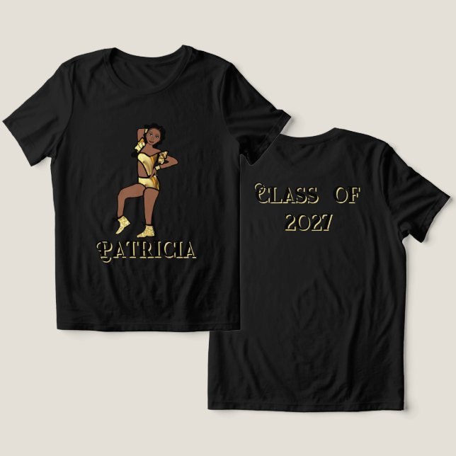 Camiseta Triblenda Bailarín de oro líquido #1 (Diseño Anverso y Reverso)
