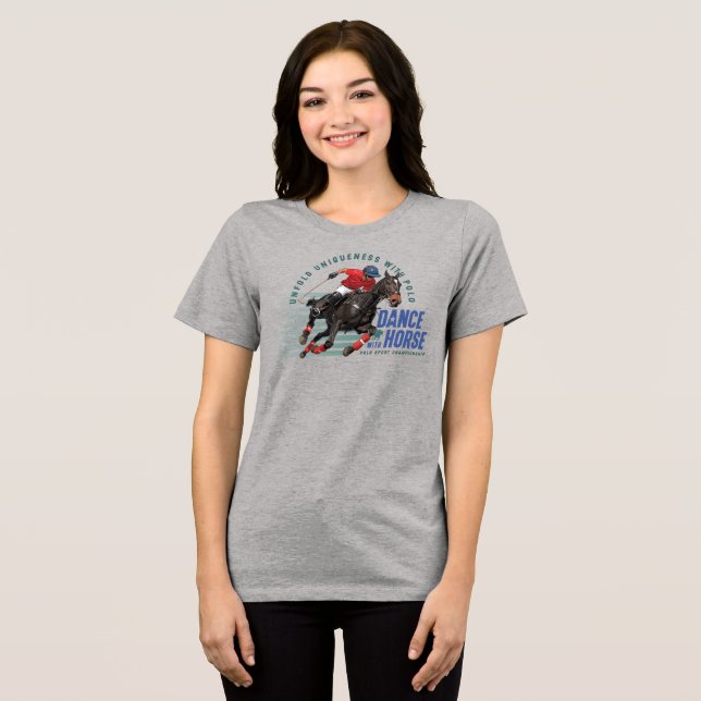 Camiseta Triblenda Baile con caballo (Polo Sport) | Mujer (Anverso Completo )