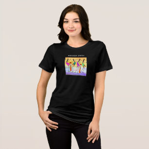 Camiseta Triblenda Baile de felicidad elegante para los africanos de 