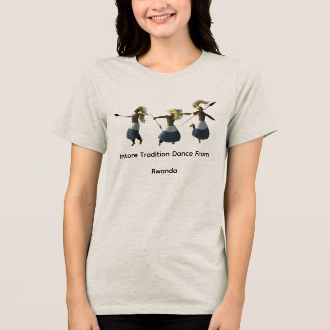 Camiseta Triblenda baile Intore de Ruanda  (Anverso)
