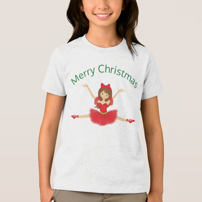 Camiseta Triblenda Ballerina Merry Christmas | Ballet (Anverso)