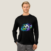 Balón de Fútbol Abstracto con Luz de Neón