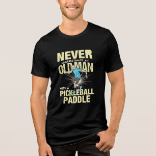 Camiseta Triblenda Baloncesto - Viejo Con Una Paleta De Baloncesto