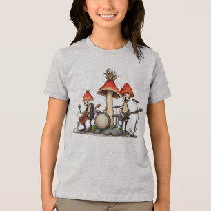 Camiseta Triblenda Banda de Rock de Hongos Caprichosos Música Cottage