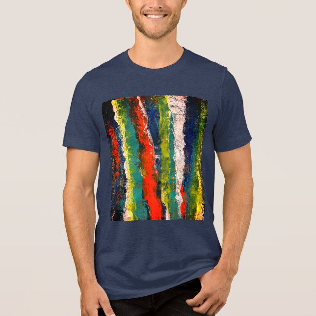 Camiseta Triblenda Banda vertical masculina (Anverso)