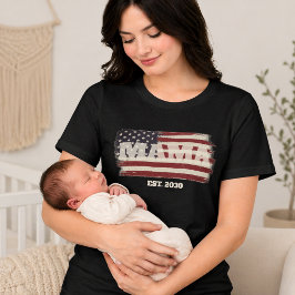 Camiseta Triblenda Bandera Americana Año de Fundación MAMA