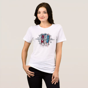 CAMISETA TRIBLENDA BANDERA AMERICANA CLÁSICA RETRO CROMO AMÉRICA 250