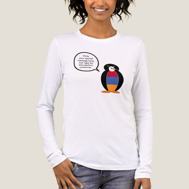Camiseta Triblenda Bandera armenia habla de la Sra. Penguin (Anverso)