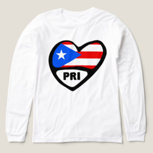 Camiseta Triblenda Bandera cardíaca PRI de Puerto Rico