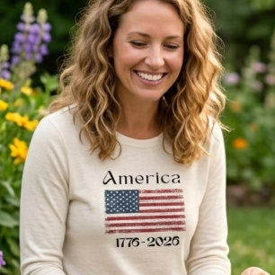 Camiseta Triblenda Bandera de América 1776 a 2026 EE. UU. 250 Anivers