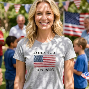 Camiseta Triblenda Bandera de América 1776 a 2026 EE. UU. 250 Anivers