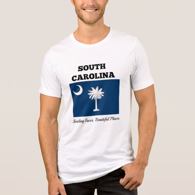 Camiseta Triblenda Bandera de Carolina del Sur (Anverso)