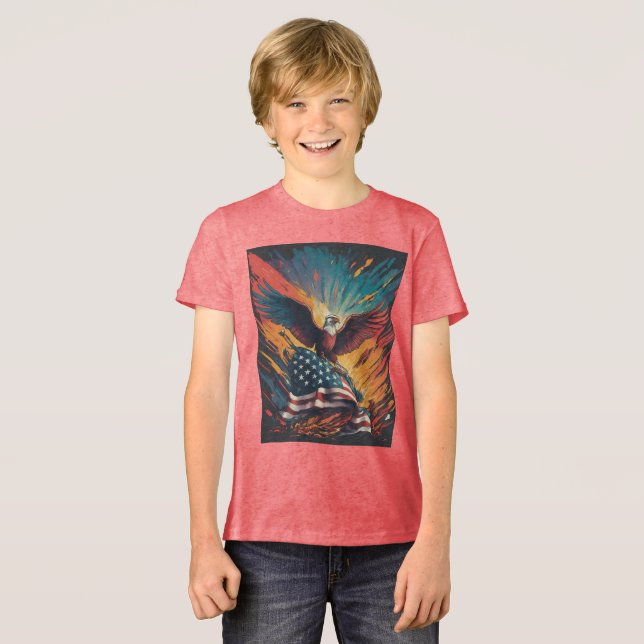 Camiseta Triblenda Bandera de Estados Unidos (Anverso Completo)