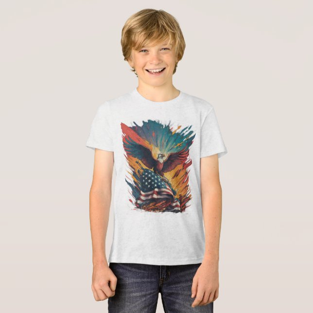 Camiseta Triblenda Bandera de Estados Unidos (Anverso Completo)