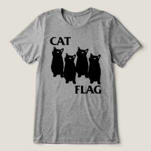 Camiseta Triblenda Bandera de gato rock punk parodia