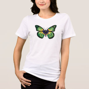 Camiseta Triblenda Bandera de la Mariposa Monarca de Brasil