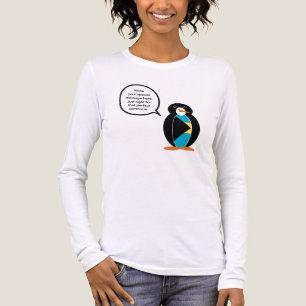 Camiseta Triblenda Bandera de las Bahamas Hablando Sra. Pingüino Pers