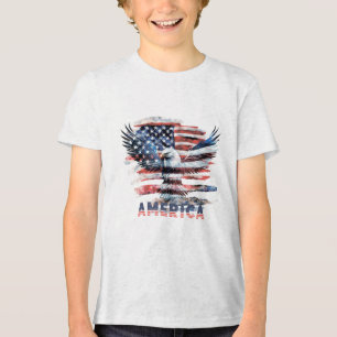 Camiseta Triblenda Bandera de los Estados Unidos. América