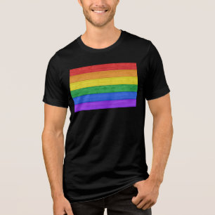 Camiseta Triblenda Bandera de madera de orgullo de SlipperyJoe arco i