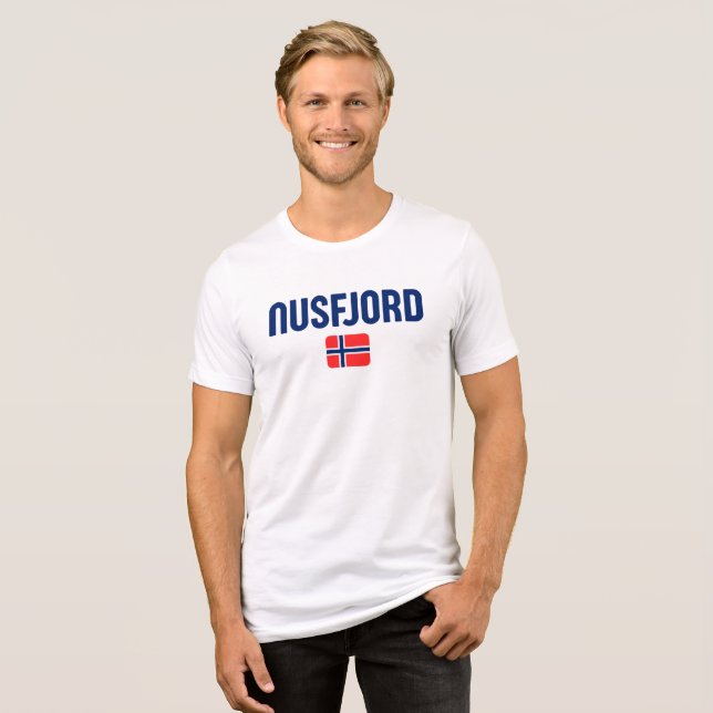 Camiseta Triblenda Bandera de Noruega de NUSFJORD (Anverso Completo)