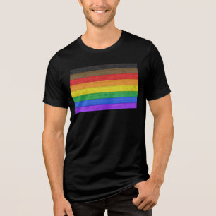 Camiseta Triblenda Bandera de orgullo gay inclusiva de SlipperyJoe te
