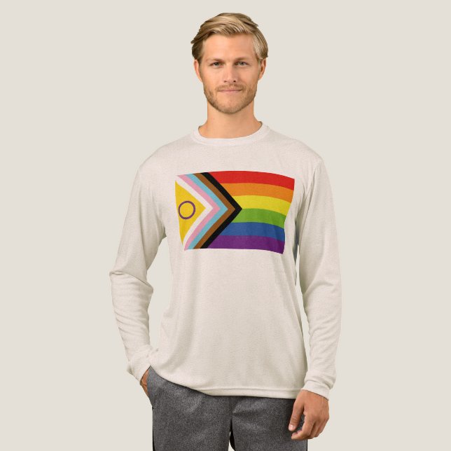 Camiseta Triblenda Bandera de orgullo intersexual de SlipperyJoe's fo (Anverso Completo)