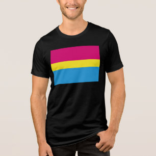 Camiseta Triblenda bandera de orgullo pansexual SlipperyJoe rosa ámba