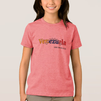 Camiseta Triblenda bandera de país genial personalizar rosa venezolan