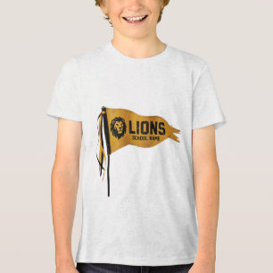 Camiseta Triblenda Bandera de Pennant Vintage de Leones de Oro Person